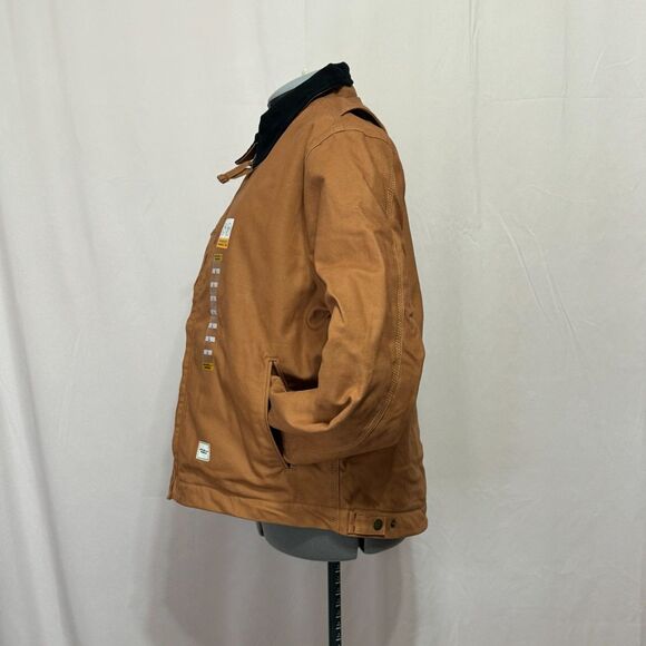 Eddie Bauer NWT Sz L  Brown Multi Pocket Men's Berber Lined Workwear Jacket - Picture 12 of 16